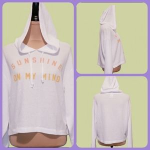 PINK Cropped Bathing Suit Cover-Up